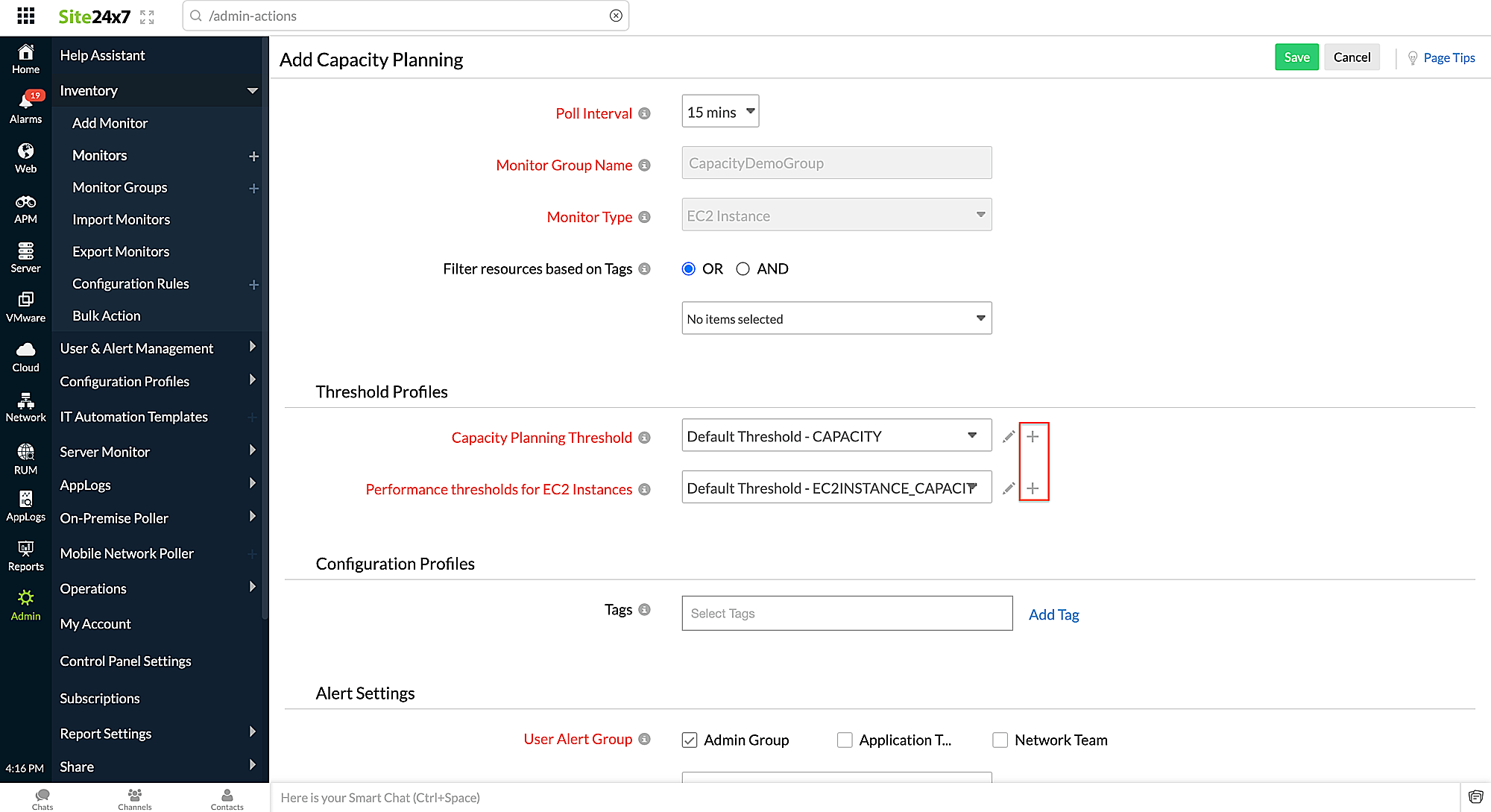 adding-cp-threshold adding capacity planning threshold