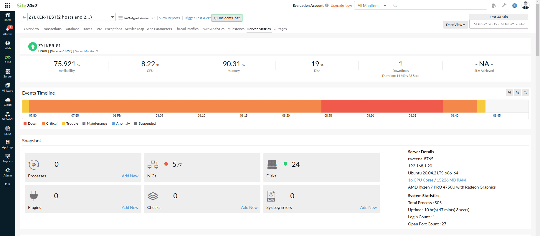 apm-app-lvl-instances-secnd APM-Server Integration Instance Details