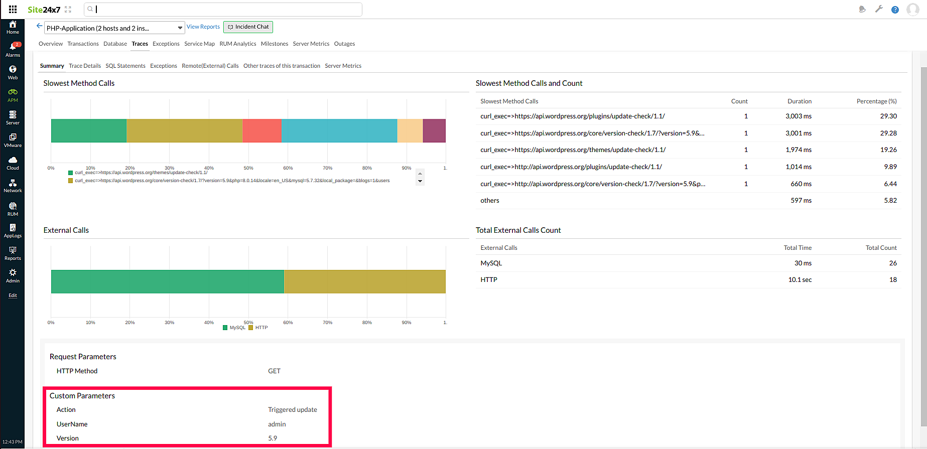 apm-php-custom-param Custom parameters