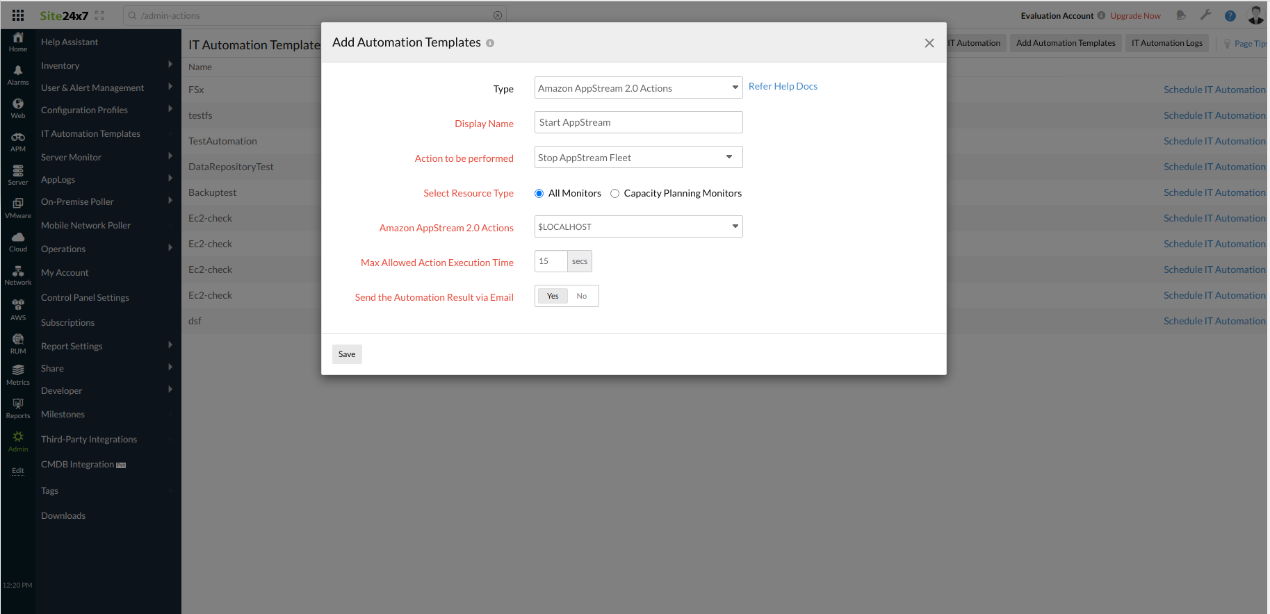 appstream-actions Amazon AppStream Actions