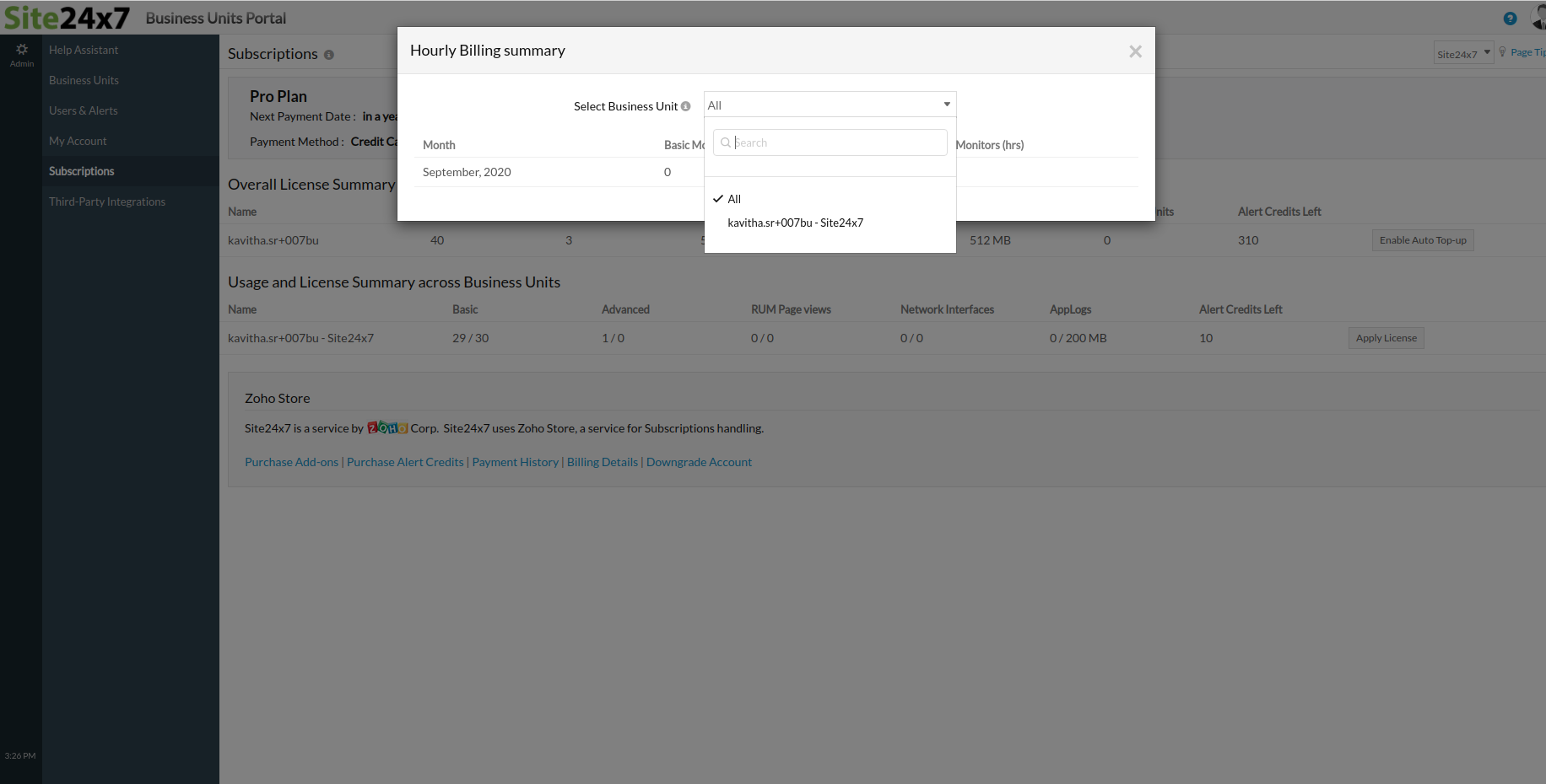 bu-hourly-billing-summary