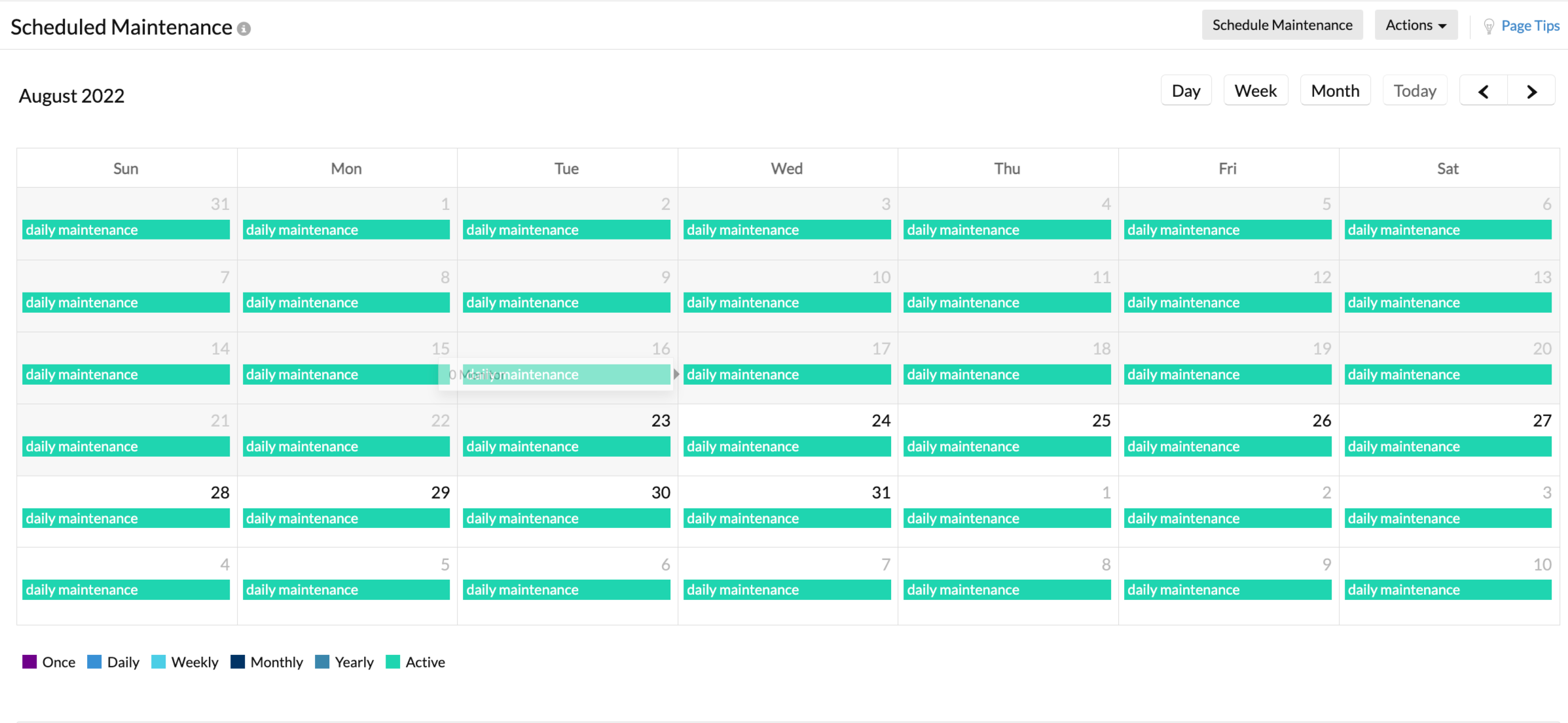 calendar-view-maintenance calendar view maintenance