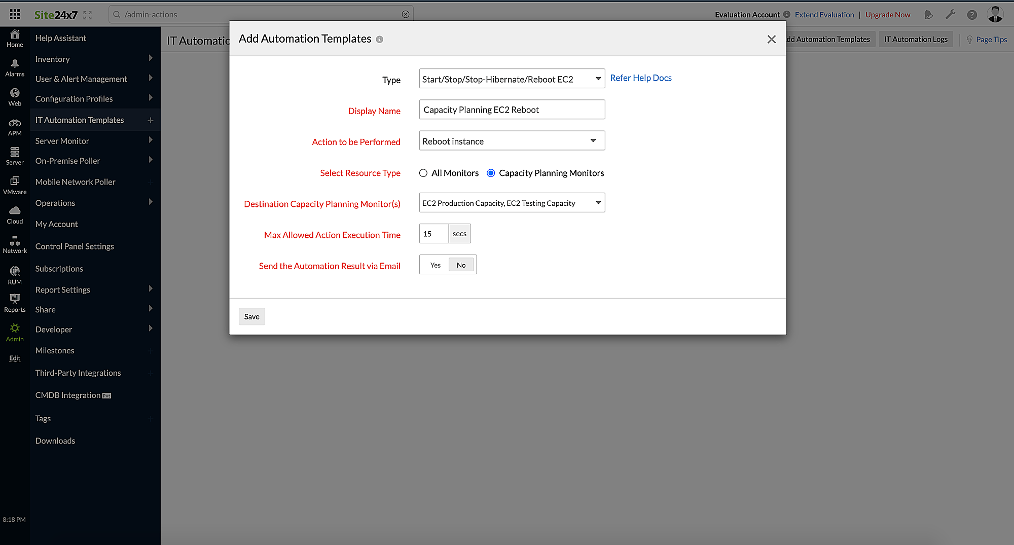 capacity-it-automation capacity planning it automation