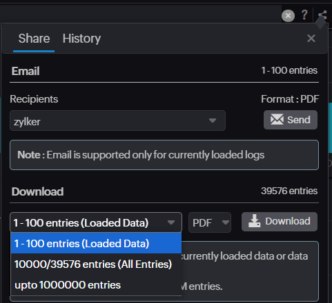 explort-and-share Export and share logs
