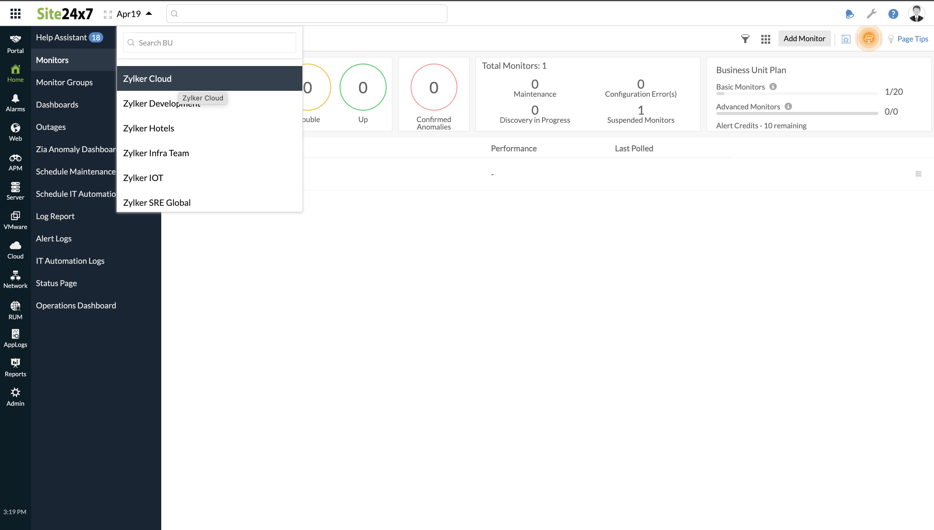filter-business-unit-accounts Filter and search business unit accounts.