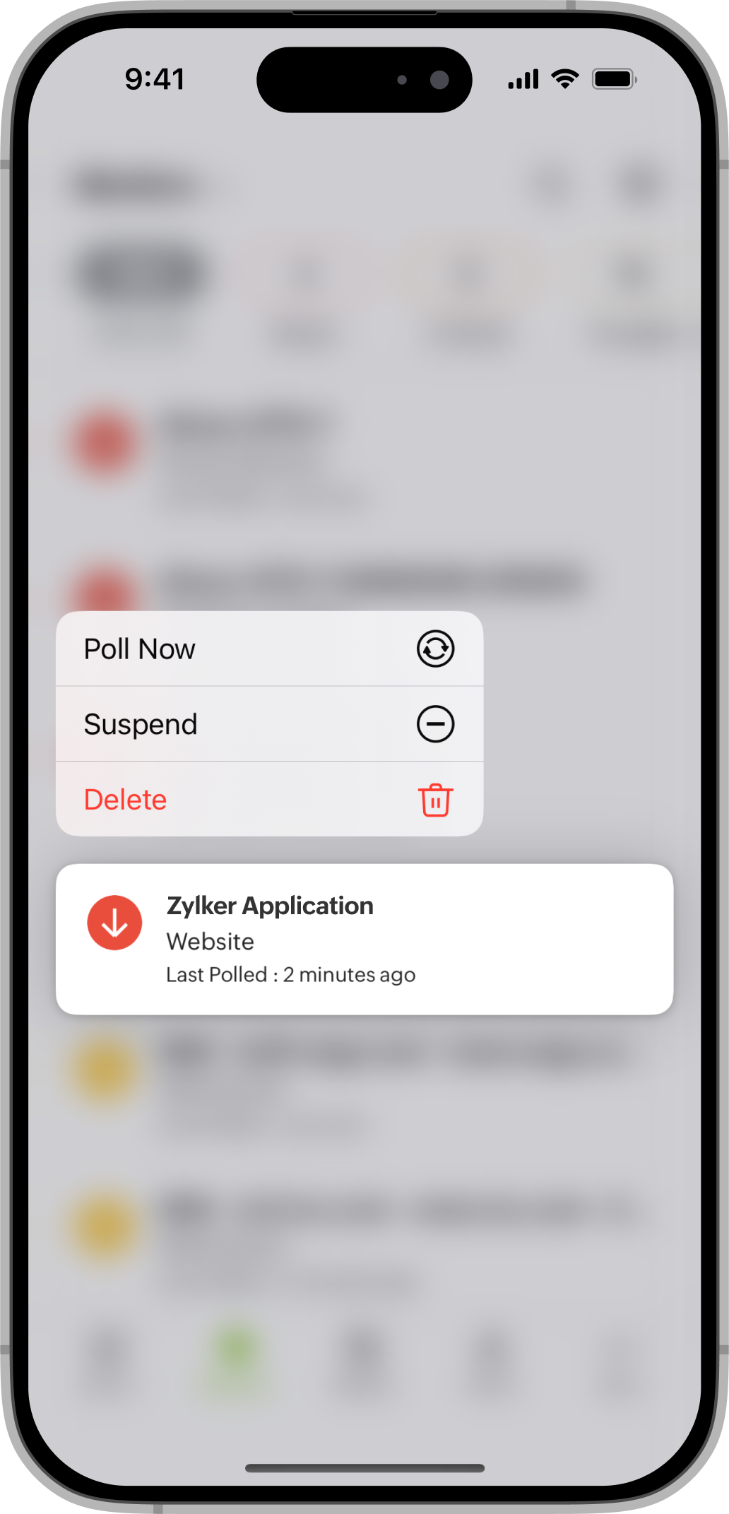 Monitor Options iOS Monitor Options iOS
