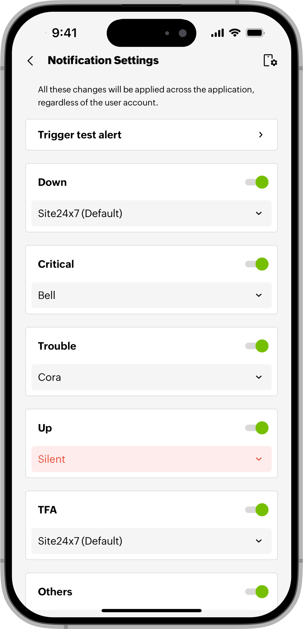 Notification Settings Notification Settings