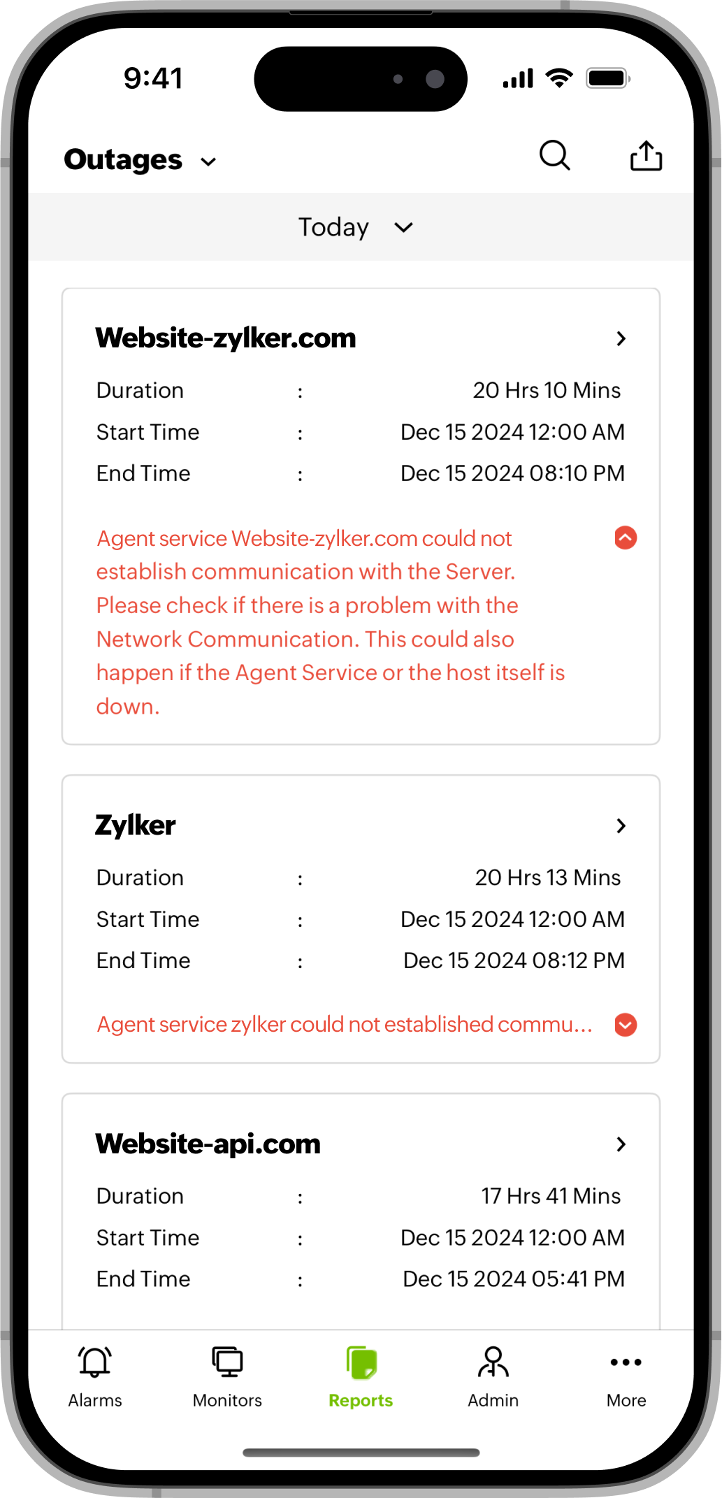 Reports iOS Reports iOS