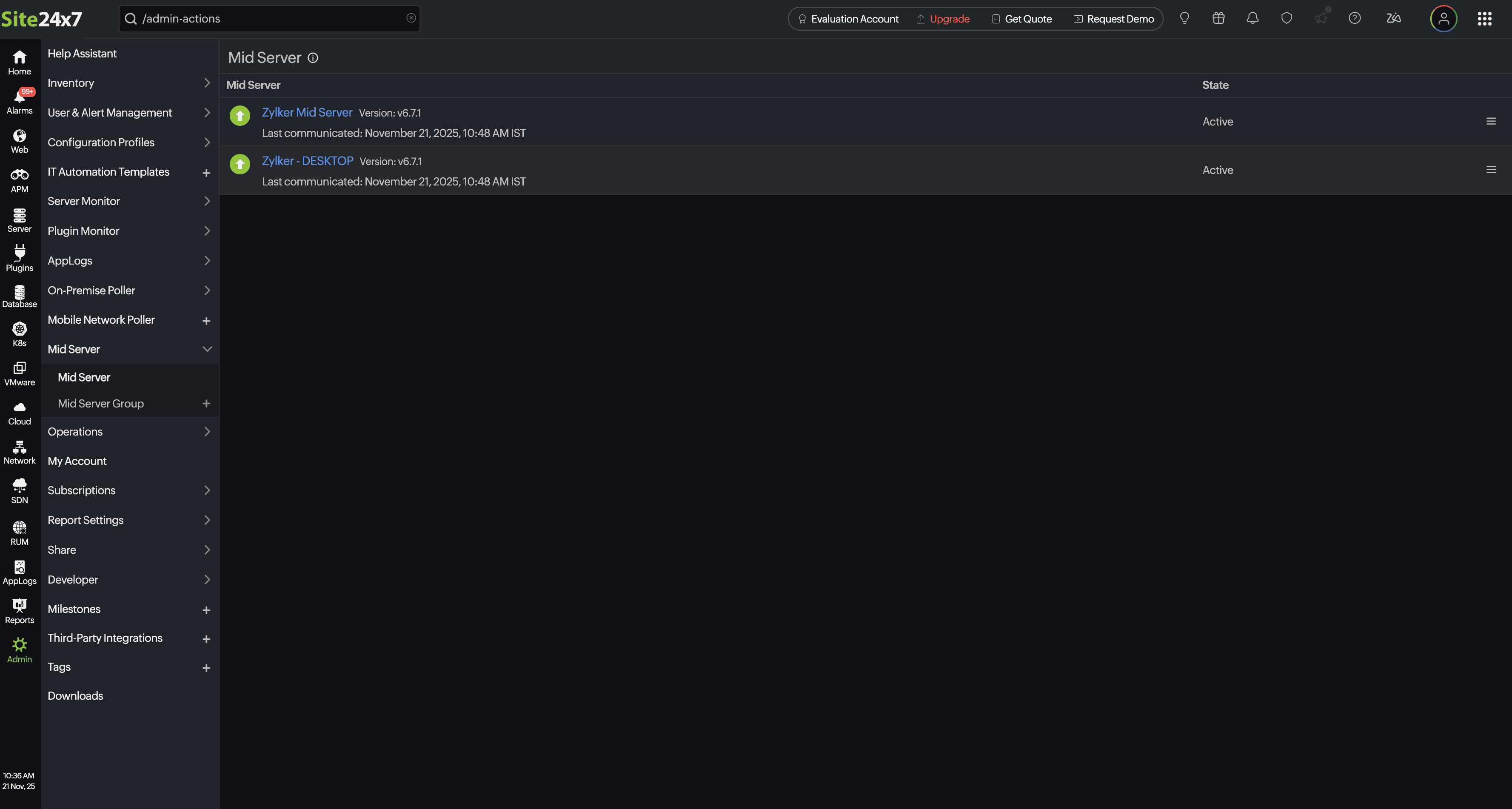 List of Mid-servers
