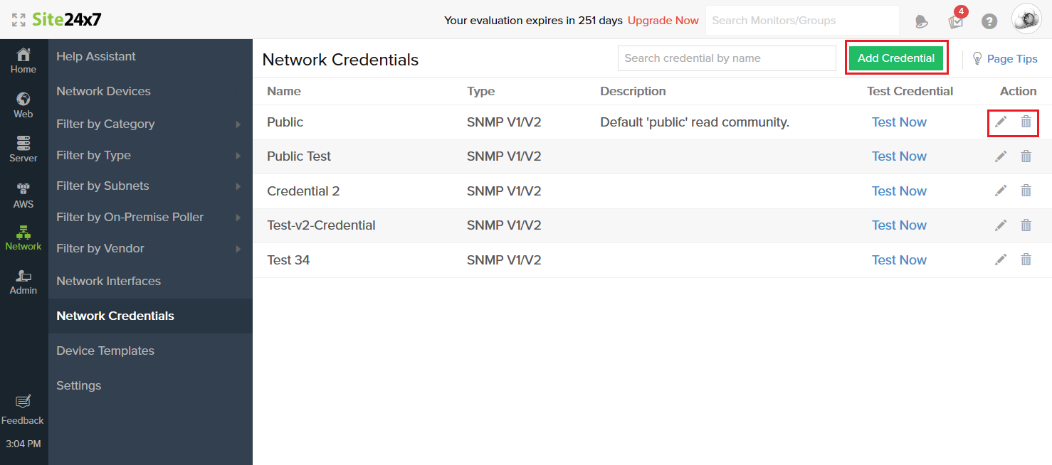 manage-credential Add credential