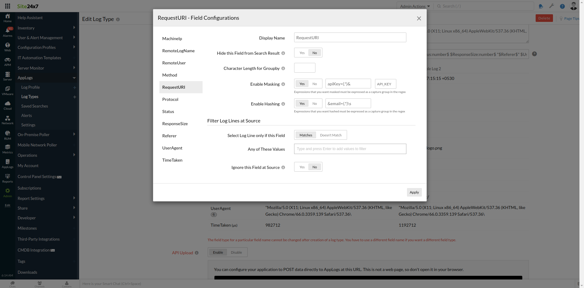 masking-hashing-logs Masking and hashing logs
