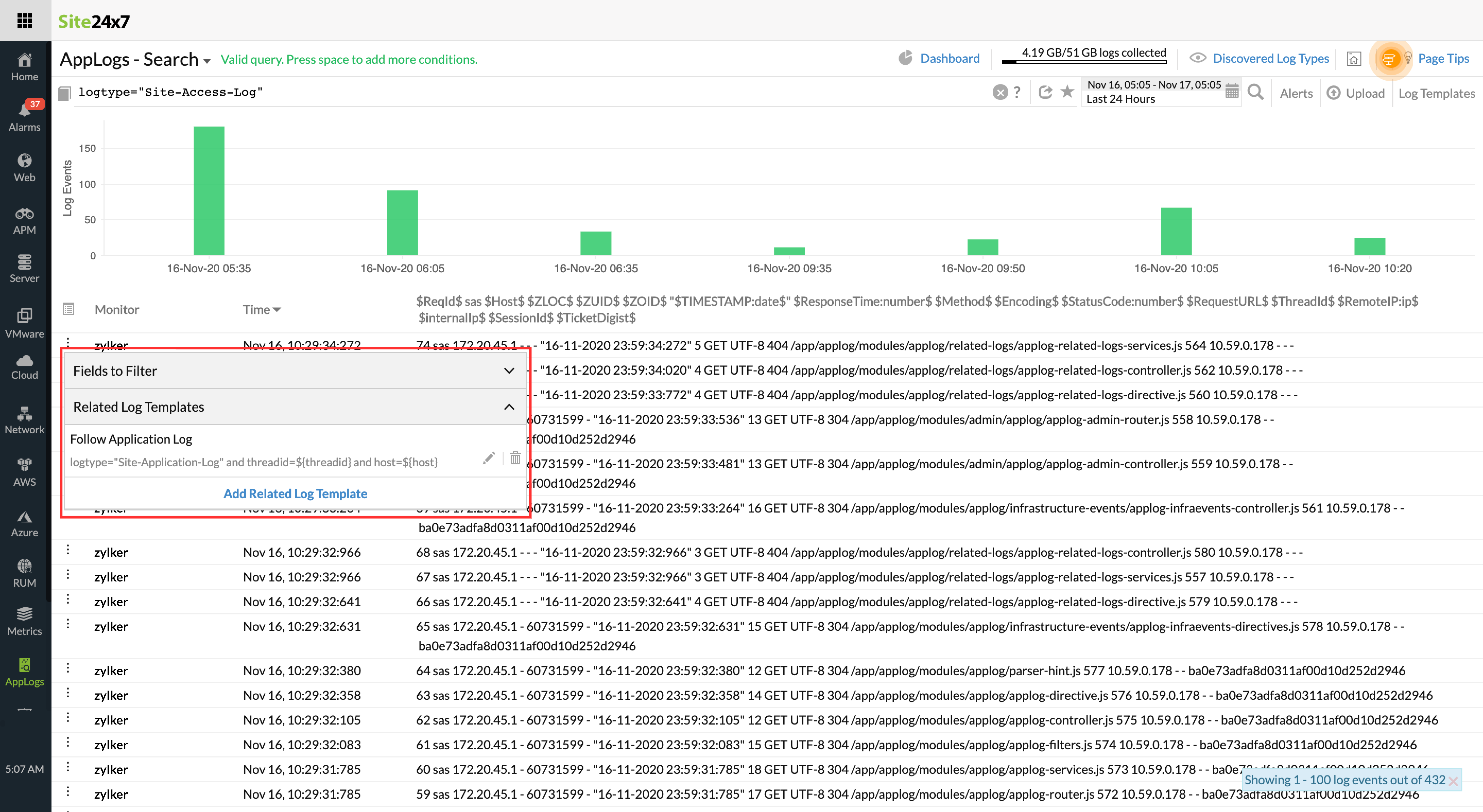 related-log-templates
