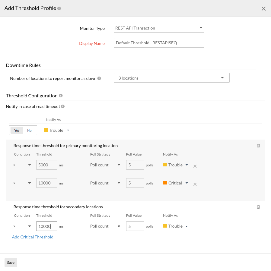 rest api transaction threshold configuration