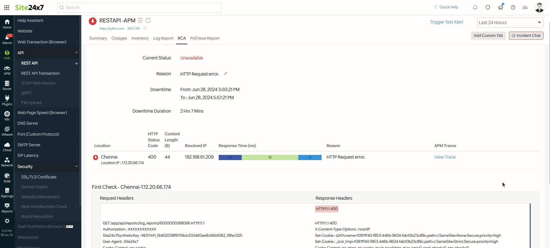 REST API APM Traces REST API APM Traces Image