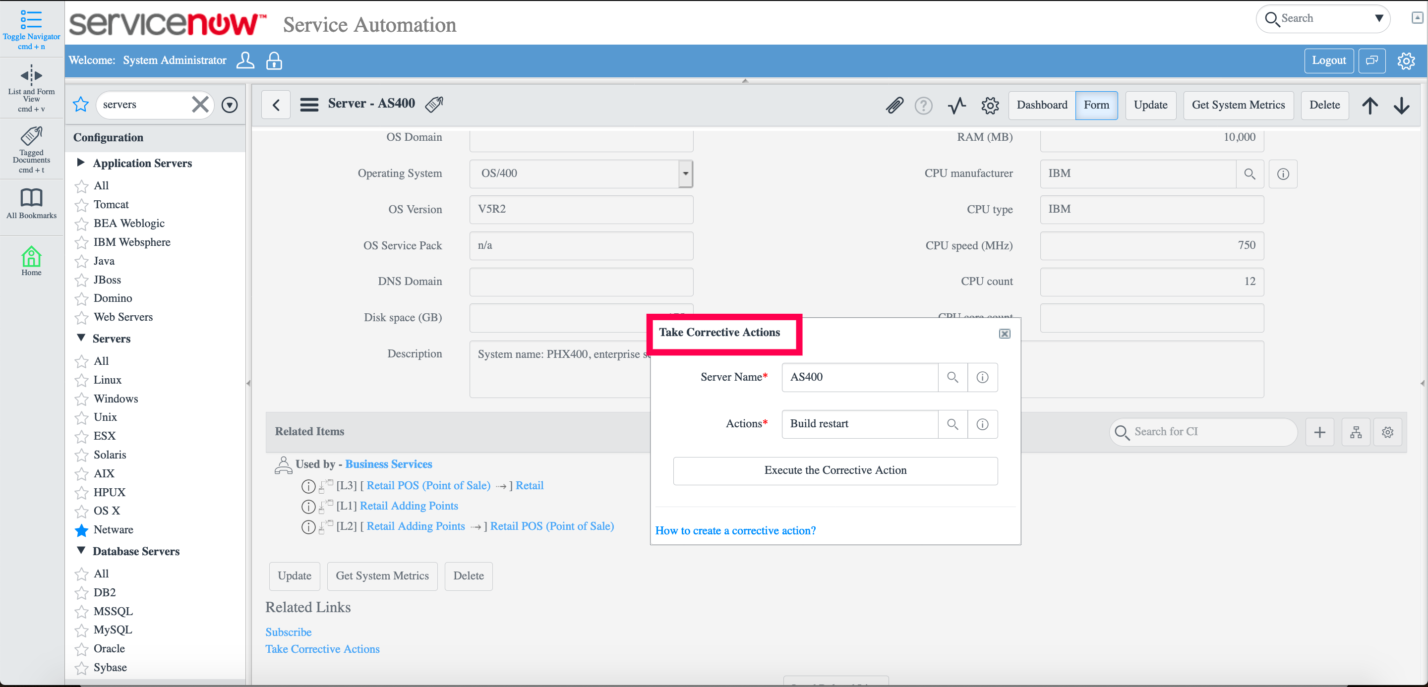 servicenow-corrective-actions ServiceNow Corrective Actions