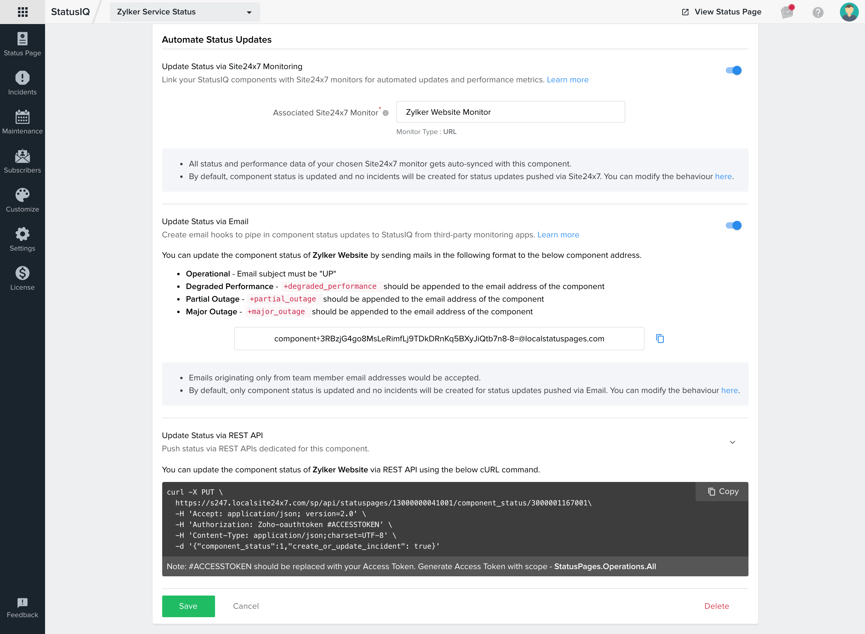 automate-status-updates Automate the status updates to keep your customers informed
