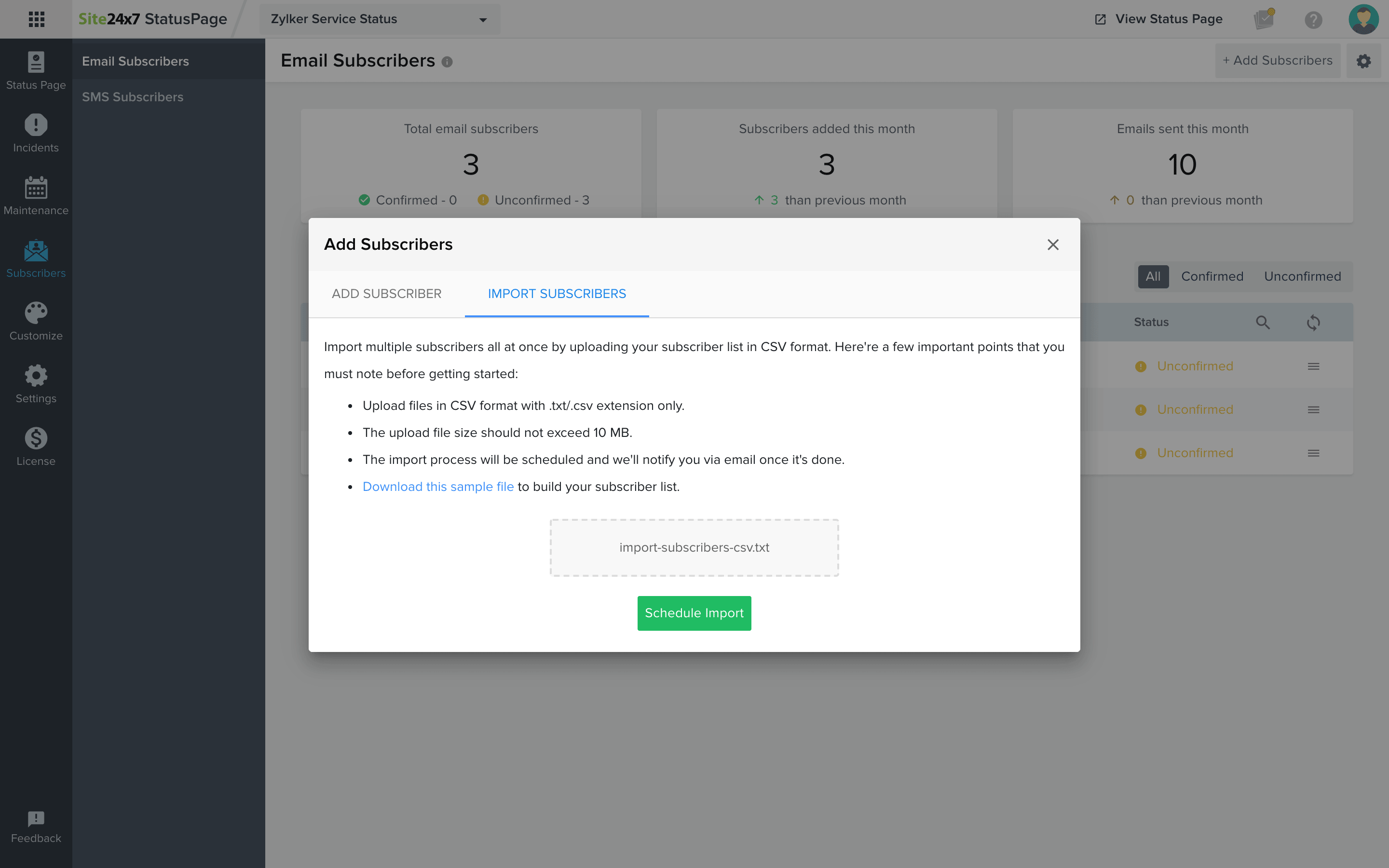 import-subscribers Learn how to import subscribers