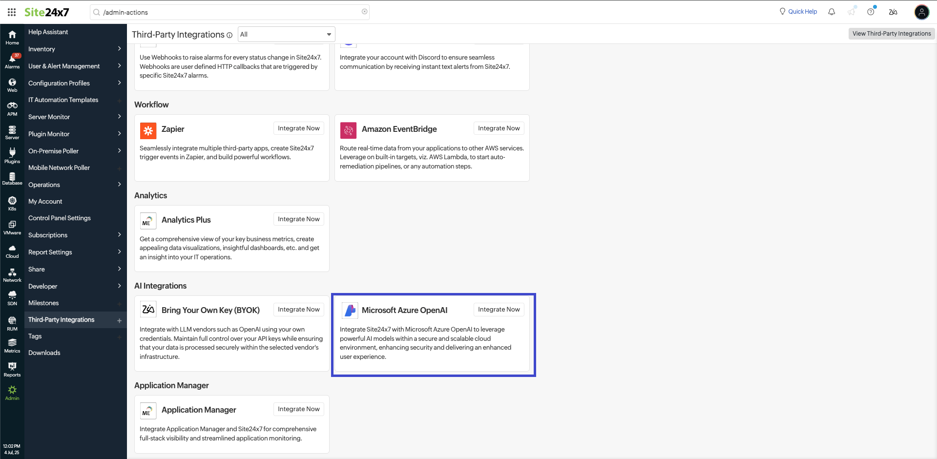 Microsoft Azure AI Integration