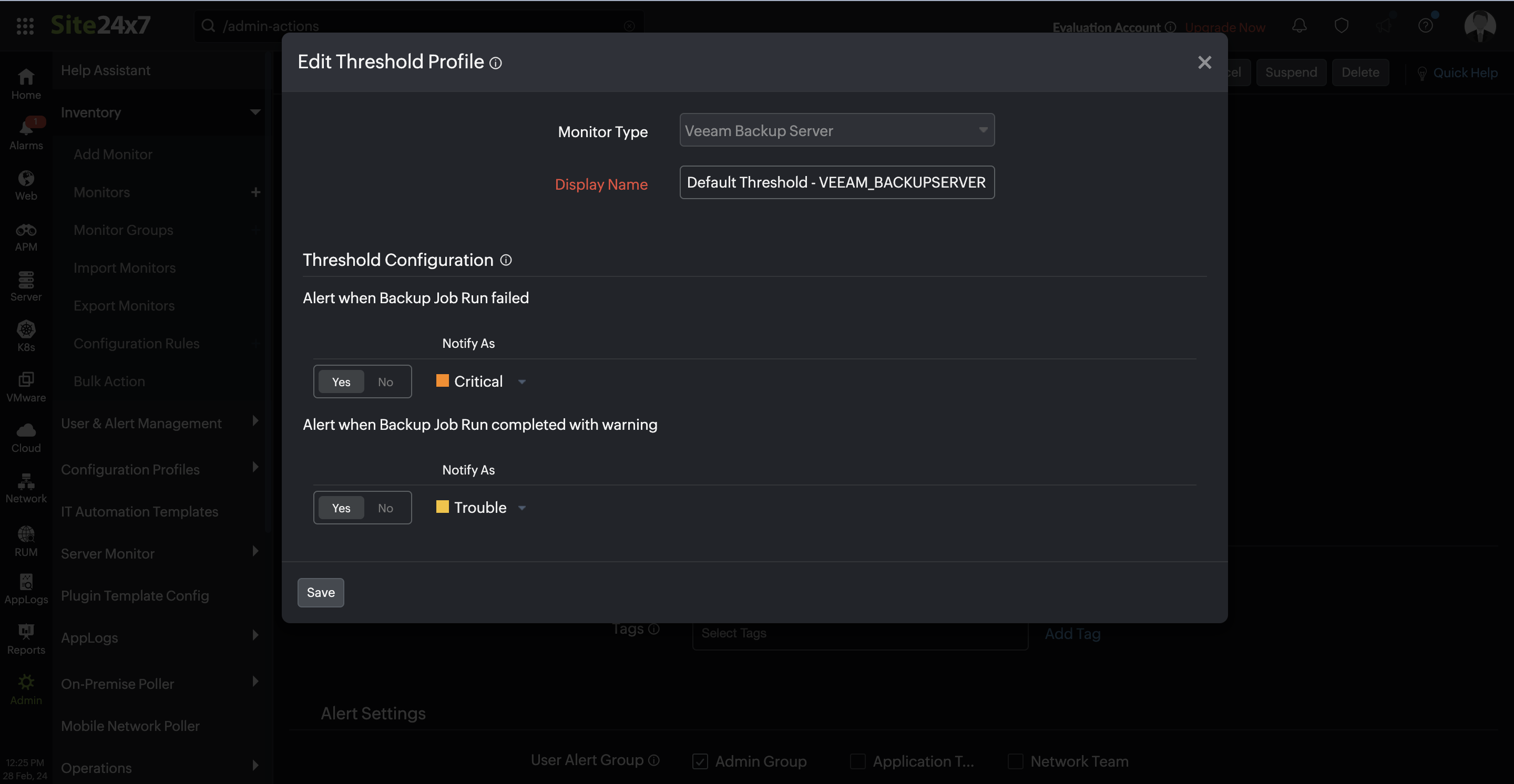 veeam-threshold veeam-threshold