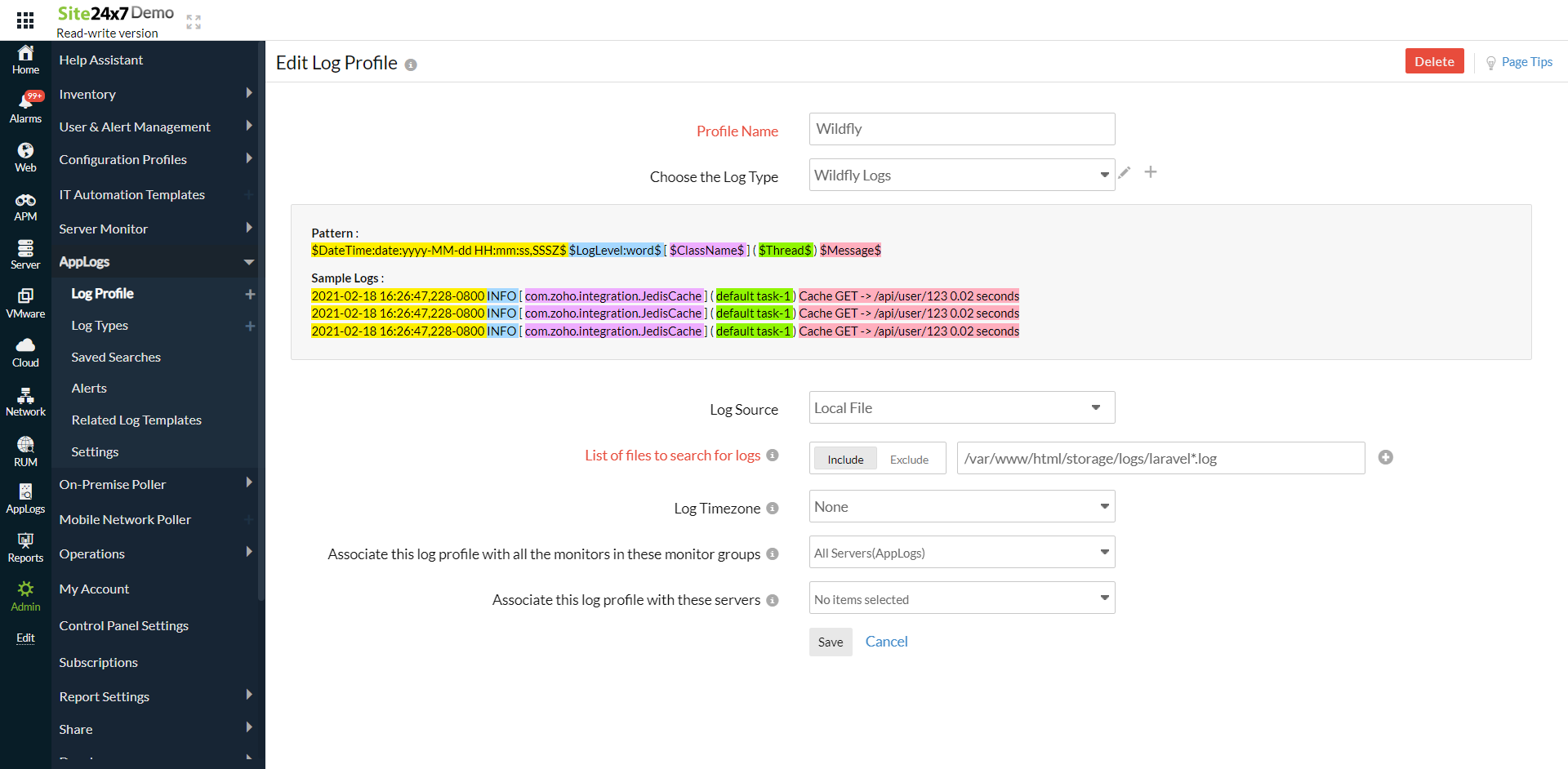 wildfly-new-log-profile wildfly new log profile